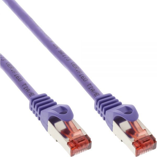 Καλώδιο Δικτύου InLine Patchcord Cat.6 S/FTP PiMF, PVC, 1.5m - Μοβ