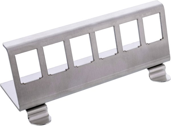InLine® Keystone SNAP-In Metall-Modulhalter, 6-fach für Hutschiene