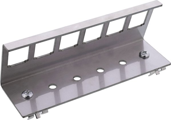InLine® Keystone SNAP-In Metall-Modulhalter, 6-fach für Hutschiene