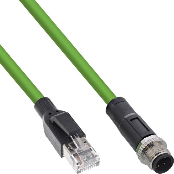 InLine Καλώδιο Δικτύου Βιομηχανικό M12 4-pin D-coded σε RJ45, PUR, 20m