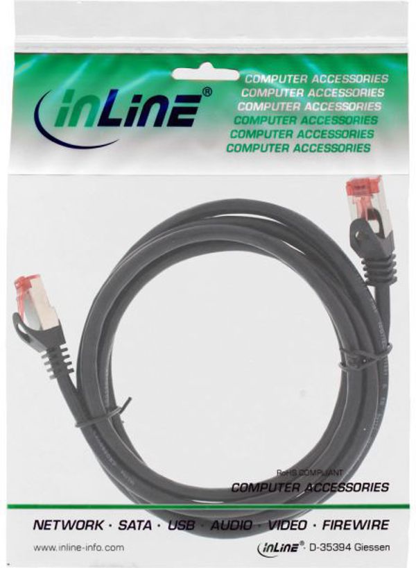 InLine Patchord Crosover S/FTP, Cat.6, μαύρο, 5μ (73605X)