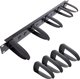 InLine InLine® 19" cable management panel, 9 plastic brackets removable, RAL 9005, black