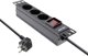 InLine InLine® 10" PDU, 3-port protective socket, with switch, 2m, black
