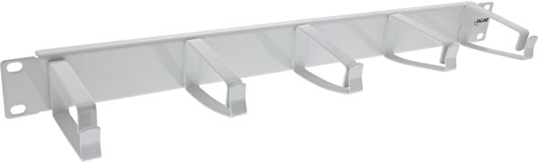 InLine InLine® 19" Cable management panel, 5 large brackets, RAL7035, grey