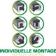 InLine InLine® 19" socket strip, 8-way earthing contact, with switch, 2m, black, variable mounting brackets