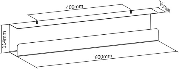 InLine InLine® cable management system for under-table mounting, black