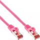 InLine Καλώδιο Δικτύου Patchcord S/FTP Cat.6, 250MHz, PVC, Ροζ, 1.5m