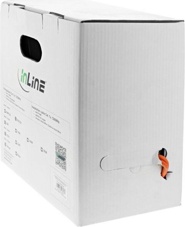 InLine Καλώδιο Εγκατάστασης S/FTP Cat.7a, AWG23, 1200MHz, Halogen-Free, Πορτοκαλί, 100m (77100I)