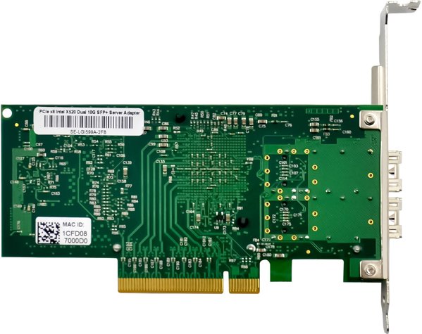 InLine® Dual 10-Gigabit Netzwerkkarte, 2x SFP+, PCIe x8, inkl. LP Slotblech