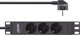 InLine InLine® 10" socket strip, 3-way protective contact, without switch, 2m, black