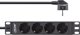 InLine InLine® 10" PDU, 4-port protective socket, without switch, 2m, black
