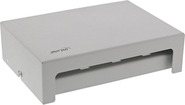 InLine InLine® Desktop Consolidation Point Box 8x Keystone RJ45, metal, light grey RAL7035