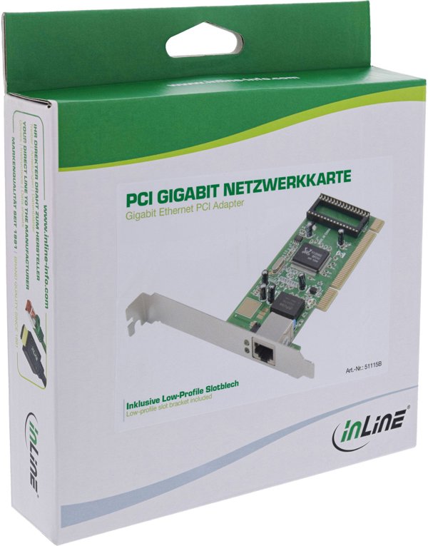 InLine® Gigabit Netzwerkkarte, 1Gb/s, PCI