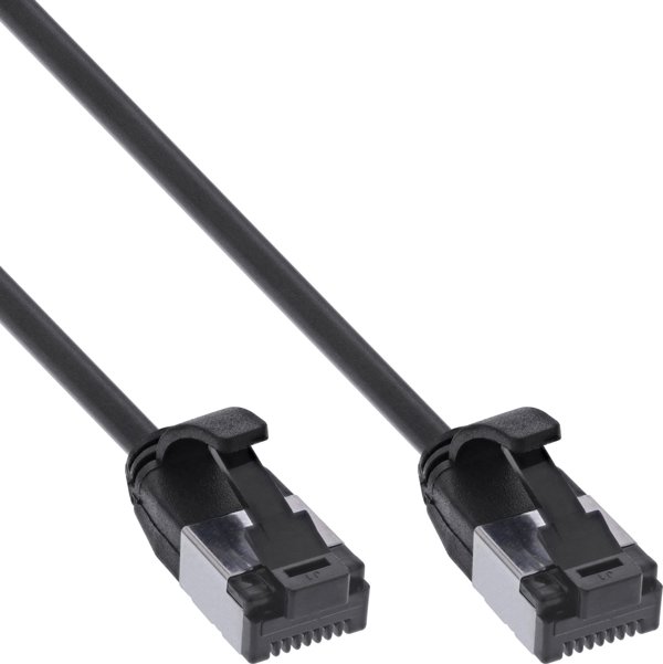 InLine Patch Cable Slim, Cat.8.1, U/FTP, TPE Halogen-Free, 2m, Μαύρο