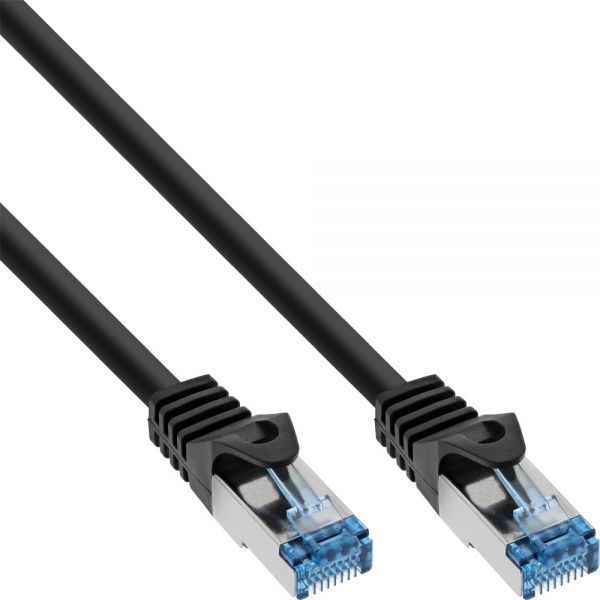 InLine Καλώδιο Δικτύου Patchcord Cat.6A S/FTP, Εύκαμπτο, Μαύρο, 1.5m