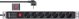 InLine InLine® 19" socket strip, 7-way protective contact, with switch, 2m, black, variable mounting bracket