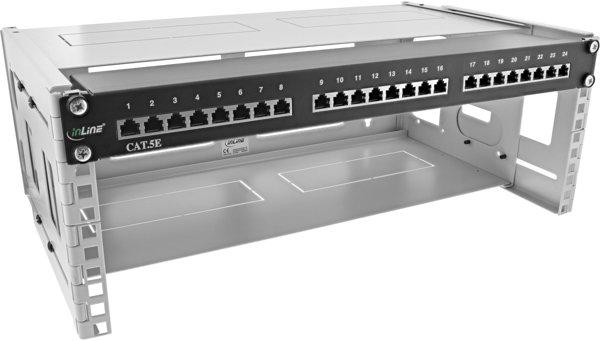 InLine InLine® 19" foldable rack, 4U, 24-40cm depth, with cover, grey