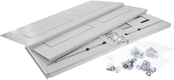 InLine InLine® 19" foldable rack, 4U, 24-40cm depth, with cover, grey