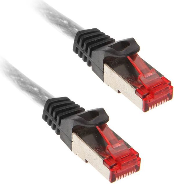 InLine Καλώδιο Δικτύου Cat.6 S/FTP RJ45, 2m, 1000 Mbit, Διαφανές (76402T)