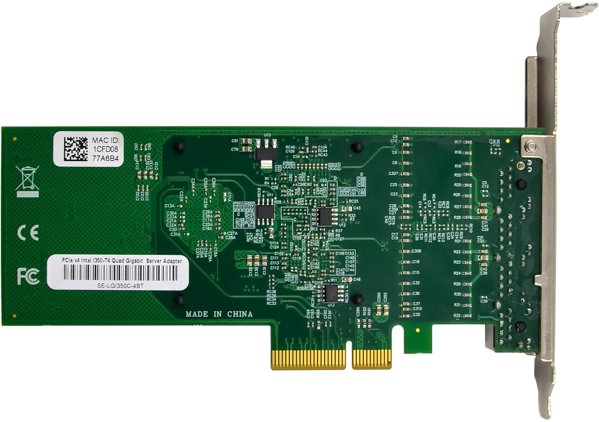 InLine® Quad Gigabit Netzwerkkarte, 4x RJ45 1 Gb/s, PCIe x4