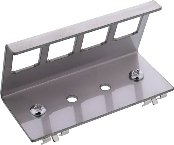 InLine® Keystone SNAP-In Metall-Modulhalter, 4-fach für Hutschiene