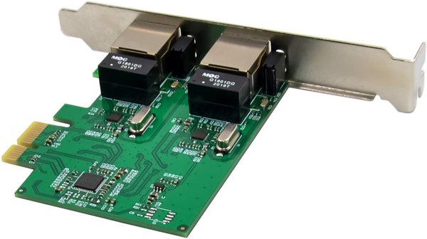 InLine® Dual Gigabit Netzwerkkarte, 2x RJ45 1Gb/s, PCIe x1, inkl. LP Slotblech