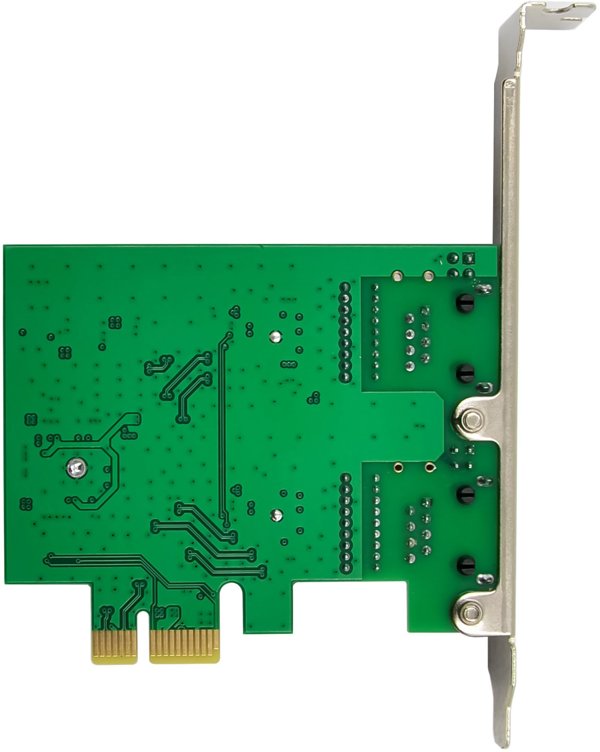 InLine® Dual Gigabit Netzwerkkarte, 2x RJ45 1Gb/s, PCIe x1, inkl. LP Slotblech