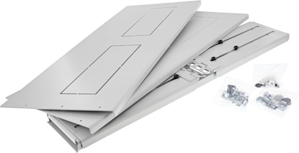 InLine InLine® 19" foldable rack, 2U, 24-40cm depth, with cover, grey