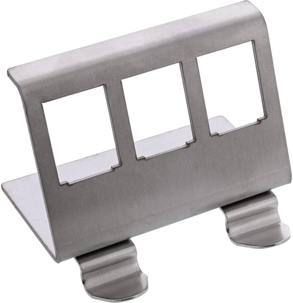 InLine® Keystone SNAP-In Metall-Modulhalter, 3-fach für Hutschiene