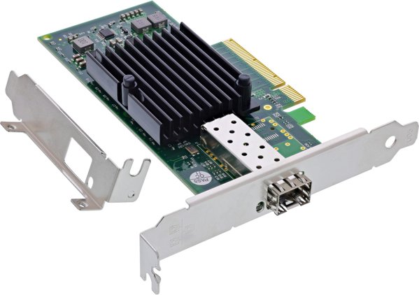 InLine® 10-Gigabit Netzwerkkarte, 1x SFP+, PCIe x8, inkl. low profile Slotblech