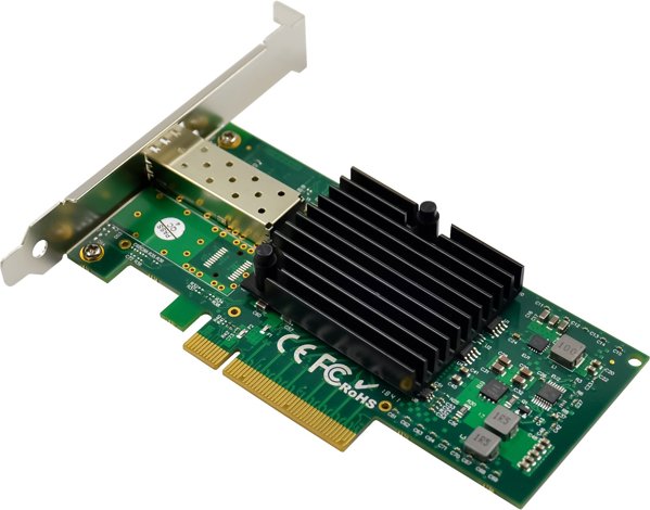 InLine® 10-Gigabit Netzwerkkarte, 1x SFP+, PCIe x8, inkl. low profile Slotblech