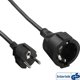Καλώδιο Επέκτασης Ρεύματος InLine Power Type F, 1m, Μαύρο