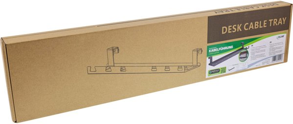 InLine InLine® Cable guide/shelf for under-table mounting, black