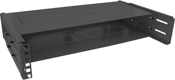InLine InLine® 19" foldable rack, 2U, 24-40cm depth, with cover, black