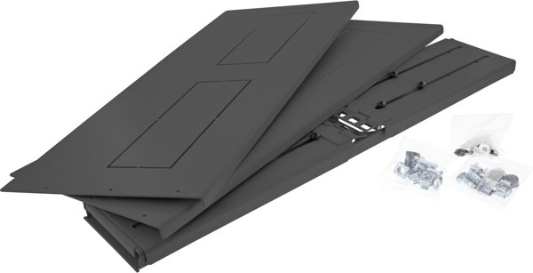 InLine InLine® 19" foldable rack, 2U, 24-40cm depth, with cover, black