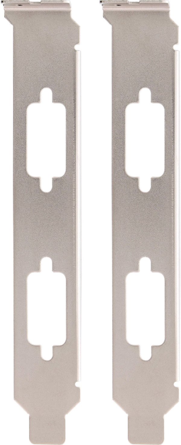 InLine® Slotblech, zur Befestigung von 2x 9pol. Sub D St. oder Bu., 2er Pack