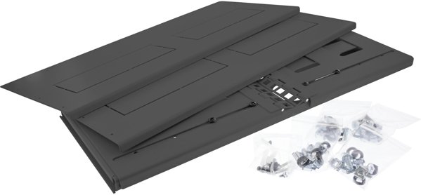 InLine InLine® 19" foldable rack, 4U, 24-40cm depth, with cover, black
