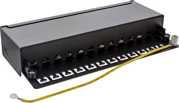 InLine InLine® Patch Panel Cat.6A table / wall assembly 12 Port black RAL9005