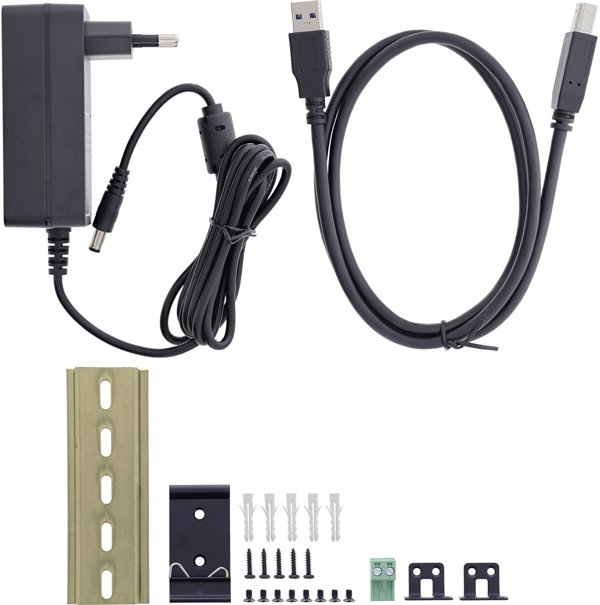 InLine Industrial USB Hub 3.2 Gen 1, 7 Θύρες, 5 Gbps, Αλουμινένιο Περίβλημα, DIN Rail Mount, Μοντέλο 33456B, Μαύρο