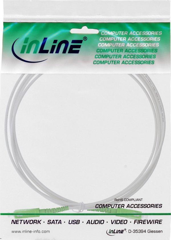 InLine Καλώδιο Οπτικής Ίνας Simplex FTTH, SC/APC 8° σε SC/APC 8°, OS2, 9/125µm, 25m
