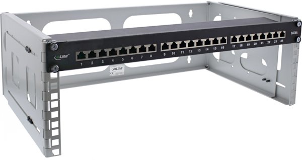 InLine InLine® 19" foldable rack, 4U, 24-40cm depth, grey