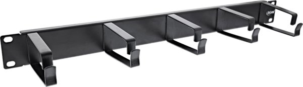 InLine InLine® 19" Cable management panel, 5 large brackets, RAL9005, black