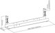 InLine Universal Ράγα Οδήγησης Καλωδίων, 3 Επιπέδων 80/100/120 cm, για Στερέωση κάτω από Γραφείο, με Βιδωτούς Σφιγκτήρες, Μαύρη