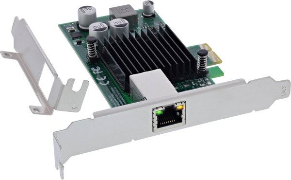 InLine® Gigabit Netzwerkkarte, 1x RJ45 1 Gb/s, PCIe x1, PoE+