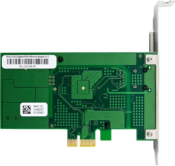InLine® Gigabit Netzwerkkarte, 1x RJ45 1 Gb/s, PCIe x1, PoE+