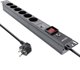 InLine InLine® 19" socket strip, 6-way, surge and overload protection, switch