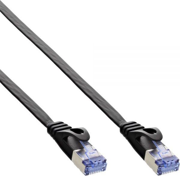 InLine Καλώδιο Δικτύου Patchcord Cat.6A, U/FTP, Επίπεδο, 1.5m, Μαύρο (71814S)