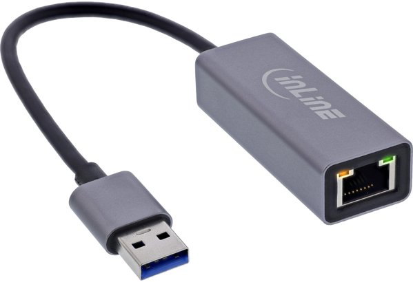InLine® USB 3.2 Netzwerkadapter Kabel, USB-A zu RJ45 Gigabit Netzwerk