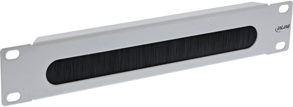 InLine InLine® 10" cable entry plate with brush, 1U, RAL 7035 grey