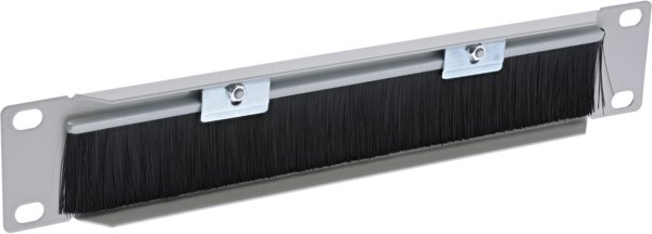InLine InLine® 10" cable entry plate with brush, 1U, RAL 7035 grey